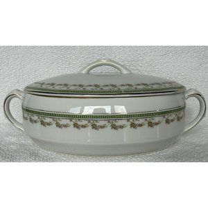 Rare Find Antique 1909 CT Altwasser Silesia Porcelain Covered Vegetable Dish EUC